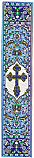 Woven Bookmark - St. Xenia Cross Blue