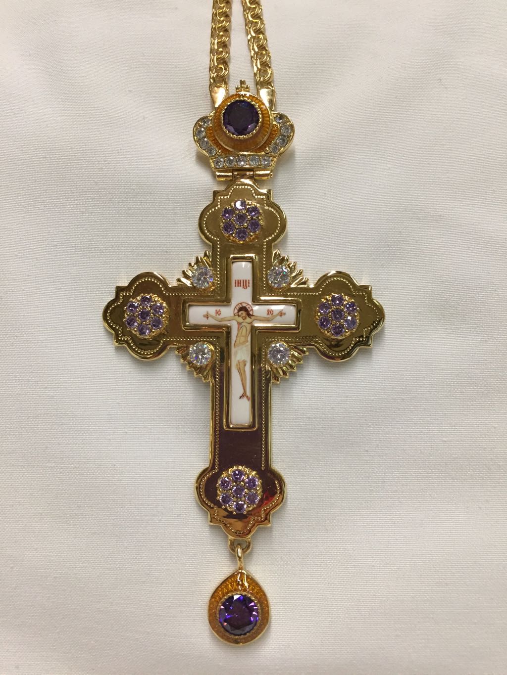 Pectoral Cross (silver/purple)