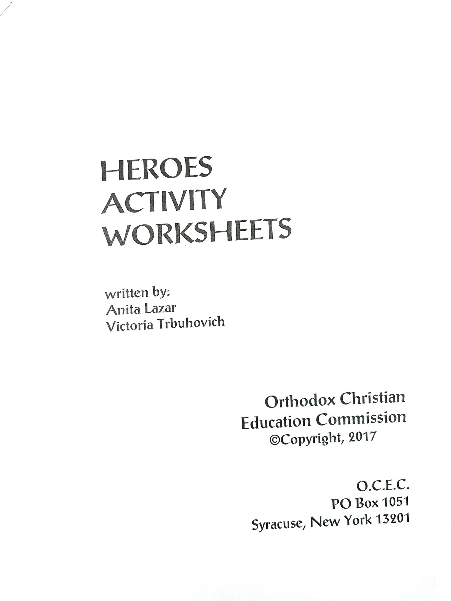 Heroes (Worksheet-Student)