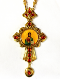 Pectoral Cross Christ Red Jewel